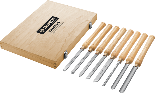 Набор резцов по дереву из 8 предметов Умелец ЗУБР 18374