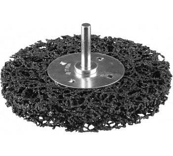 Щетка дисковая для дрели ЗУБР "ПРОФЕССИОНАЛ" нейлоновая проволока с абразивным покрытием, с открыт