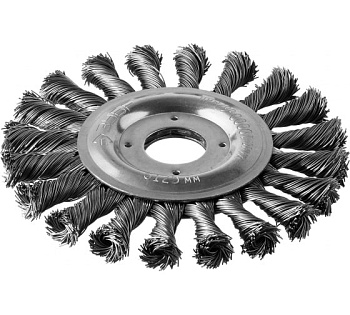 ЗУБР ПРОФЕССИОНАЛ Щетка дисковая для УШМ,плетеные пучки стальнойпроволоки 0,5 мм,125 мм