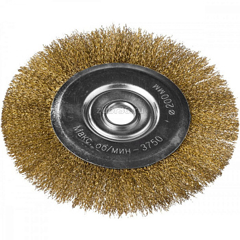 DEXX. Щетка дисковая для УШМ, витая стальная латунированная проволока 0,3мм, 200ммх22мм