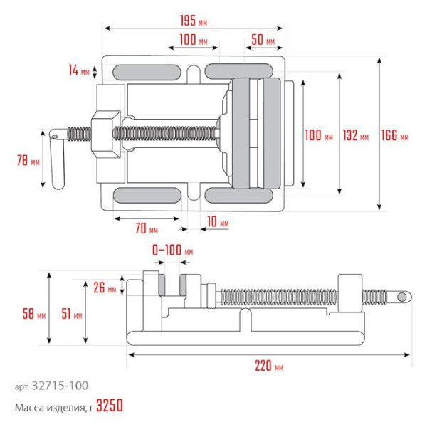 Сверлильные тиски 100мм KRAFTOOL 32715-100_4