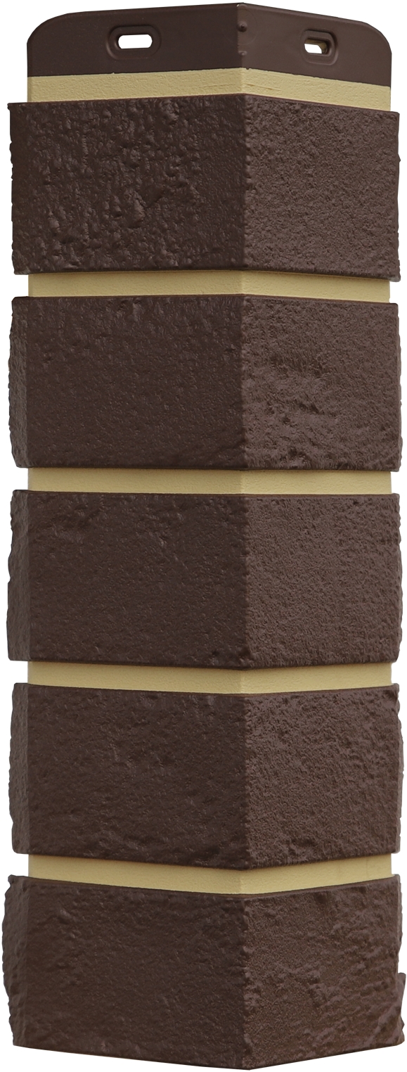 Угол Grand Line Состаренный кирпич Design Plus каштан с песочным швом