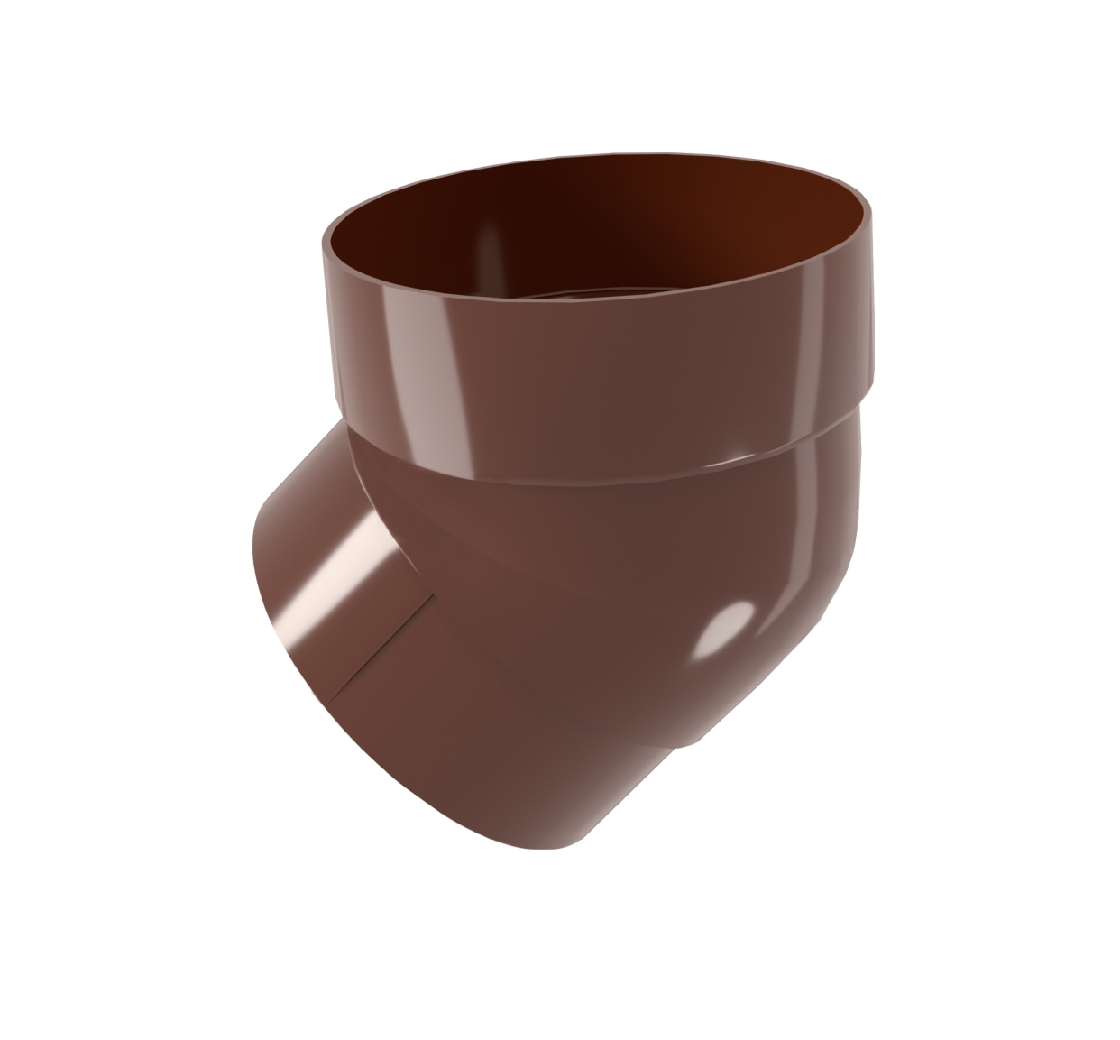 Колено трубы 45 град. ПВХ Grand Line шоколадное (RAL 8017)