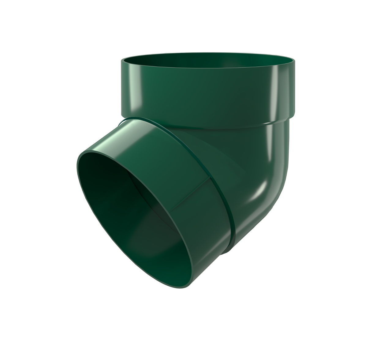 Колено трубы 67 град. ПВХ Grand Line зелёный (RAL 6005)