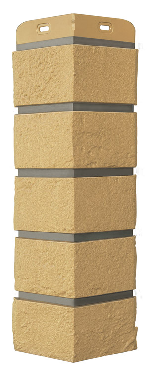 Угол Grand Line Состаренный кирпич Design песочный со швом RAL 7006