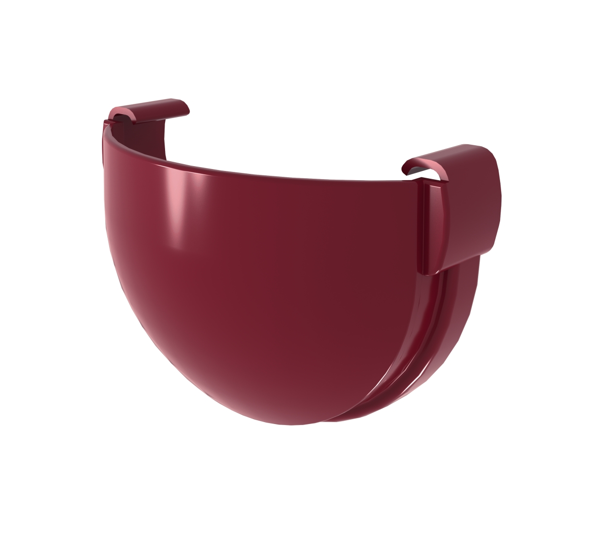 Заглушка желоба Дизайн 135 ПВХ Grand Line бордо (RAL 3005)