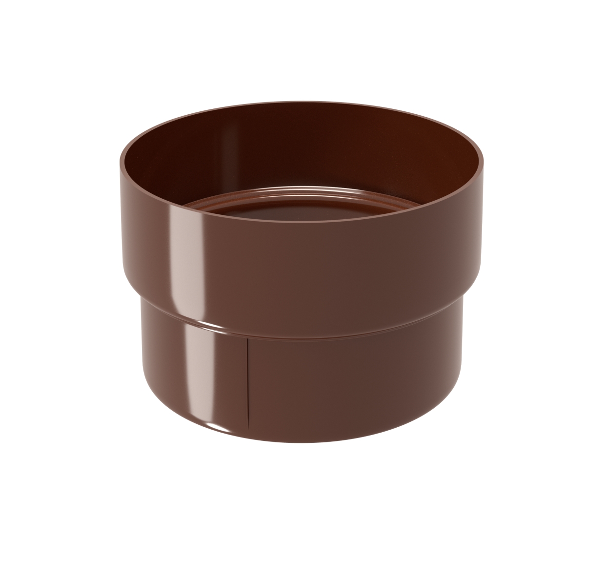 Муфта трубы соединительная ПВХ Grand Line шоколадная (RAL 8017)