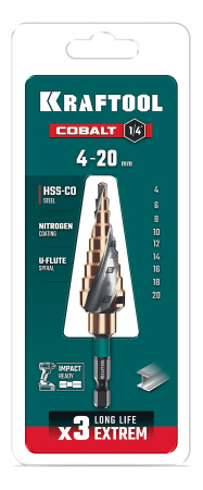 Сверло ступенчатое 4-20мм KRAFTOOL 29691-4-20-9_2  _3