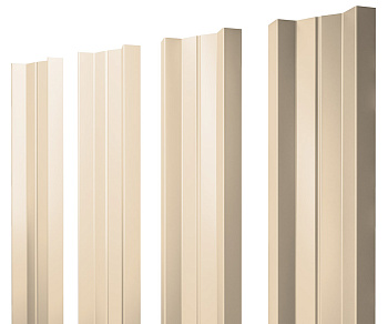 Штакетник М-образный А с прямым резом 0,45 PE RAL 1015 светлая слоновая кость