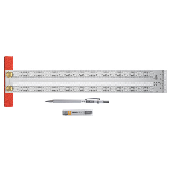 Линейка разметочная T-образная 300 мм с карандашом Woodwork RUL-30T