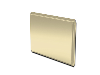 Кассета фасадная прямая открытого типа 0,7 мм c порошковым покрытием RAL 1015 светлая слоновая кость