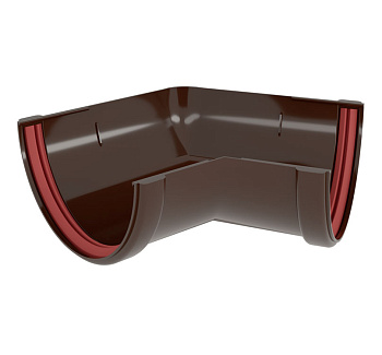 Угол желоба 135 град. Классика 120 ПВХ Grand Line коричневый (RR32)