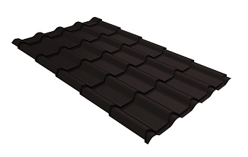 Металлочерепица Камея 0,5 Satin Matt RAL 9005 черный