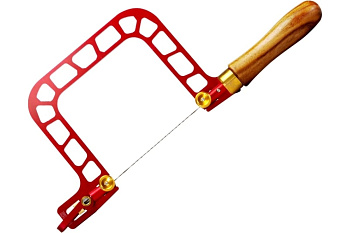 Пила лобзиковая ручная с полотном 130мм, алюминиевая рамка, деревянная рукоятка Woodwork HSS-100