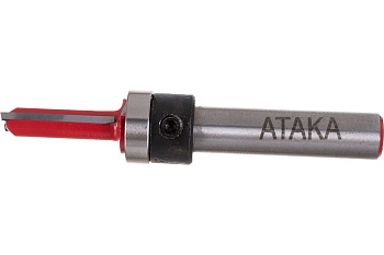 Фреза пазовая прямая с подшипником D6.35/ф8/Н19 АТАКА 8141520