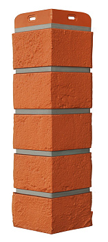 Угол Grand Line Состаренный кирпич Design терракотовый со швом RAL 7006