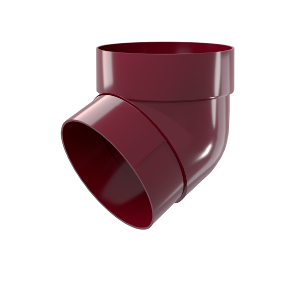 Колено трубы 67 град. ПВХ Grand Line бордо (RAL 3005)