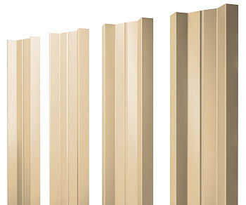 Штакетник М-образный А с прямым резом 0,45 PE RAL 1014 слоновая кость