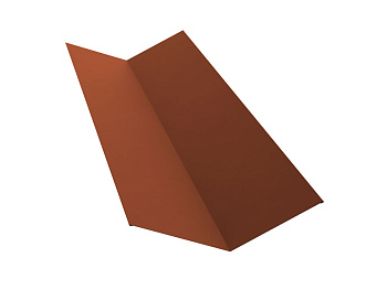 Планка ендовы верхней 145х145 0,45 PE с пленкой RAL 8004 терракота (2м)