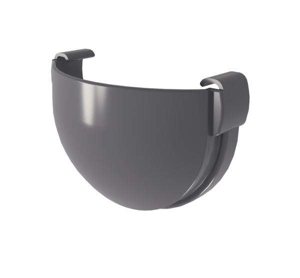 Заглушка желоба Дизайн 135 ПВХ Grand Line графит (RAL 7024)