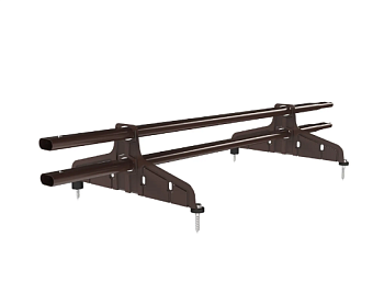 Снегозадержатель трубчатый Русский Рубеж 2.0, 20 * 40мм 1,5 м 2 опоры RAL 8017