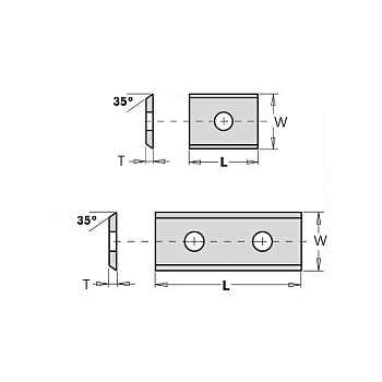 Нож твердосплавный 7,65x12x1,5 F1730 CMT 790.076.00