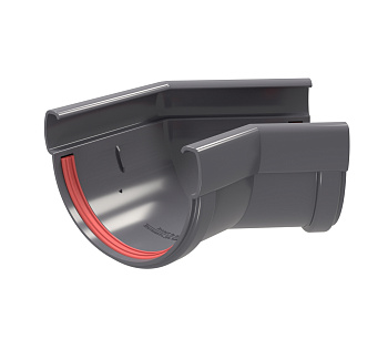 Угол желоба 135 град. Дизайн 135 ПВХ Grand Line графит (RAL 7024)