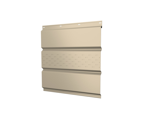 Софит металлический центральная перфорация 0,45 PE с пленкой RAL 1015 светлая слоновая кость