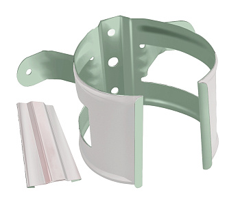 Кронштейн трубы на дерево Optima 90мм RAL 9003 сигнальный белый