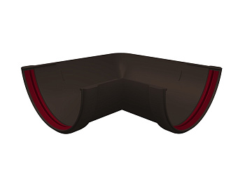 Угол желоба 90 град. Классика 120 ПВХ Grand Line коричневый (RR32)