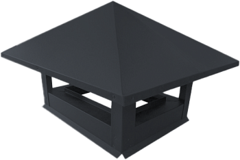 Дымник на трубу 520х390мм 0,45 PE с пленкой RAL 7024 мокрый асфальт