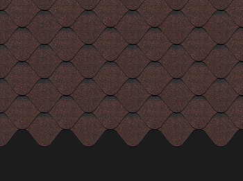 Гибкая черепица DOCKE PIE PREMIUM Коллекция Ницца  цвет Какао 2,9 м2