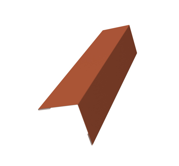 Угол внешний 50х50 0,45 PE с пленкой RAL 8004 терракота (2м)