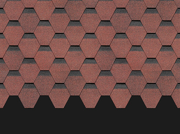 Гибкая черепица DOCKE PIE PREMIUM Коллекция Шеффилд цвет Клубника 3м2