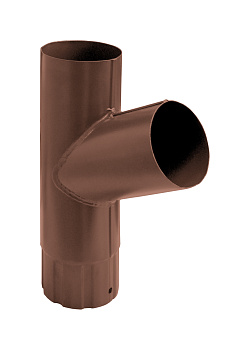 Тройник трубы Grand Line 90 мм RAL 8004 терракота