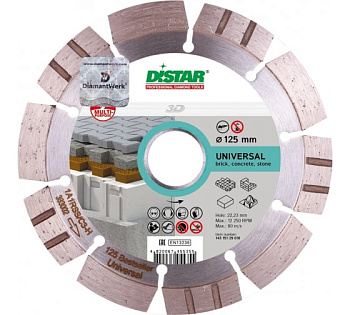 Круг алмазный 1A1RSS/C3-H 125х2,2/1,4х11х22,23-10 Bestseller Universal DISTAR