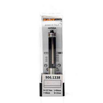 Фреза концевая обгонная с подшипником D=12,7 I=38,0 S=12,0 L=94,0  CMT PRO 906.1338