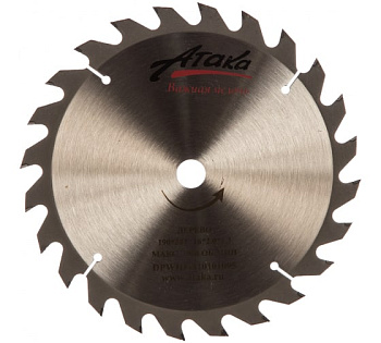 Диск пильный 190х24Тх16 дерево быстрый рез профи АТАКА