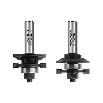 Комплект мебельных фрез D=44,4 I=23,8 L=76 S=12мм Woodwork 991.2304.12