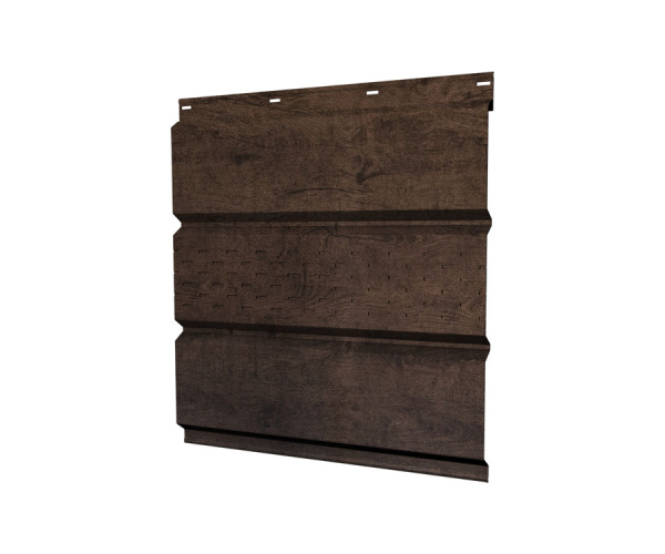 Софит металлический центральная перфорация 0,45 Print Elite с пленкой Antique Wood TwinColor