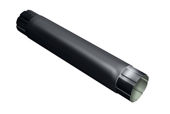 Труба круглая соединительная Optima 100 мм 1м RAL 7024 мокрый асфальт