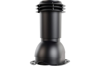 Выход вентиляции канализации для металлочерепицы Viotto D110 мм, H425 мм, RAL 9005