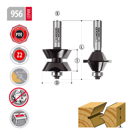 Комплект фрез для кромочного соединения Woodwork 956.4035.12_2
