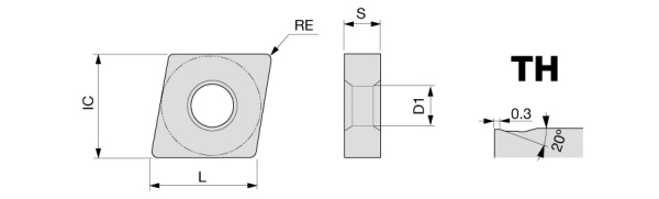 CNMG120408-TH T9225 ч-ж