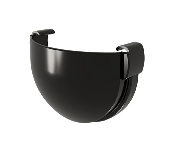 Заглушка желоба Дизайн 135 ПВХ GL черный (RAL 9005)