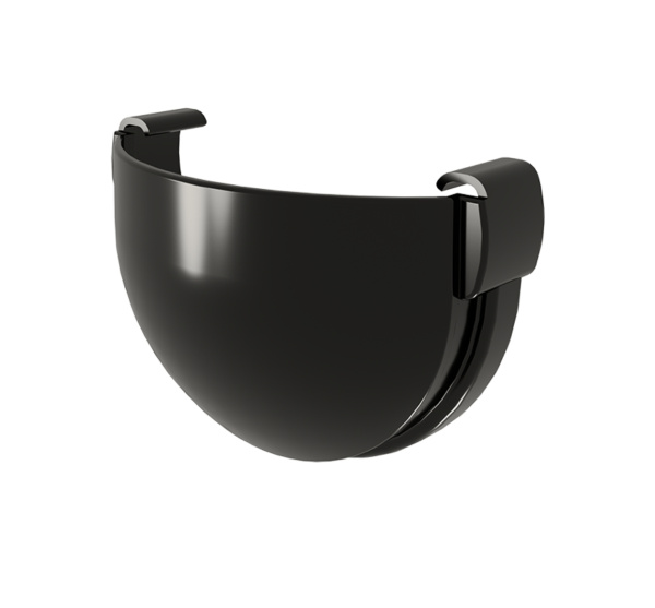 Заглушка желоба Дизайн 135 ПВХ GL черный (RAL 9005)