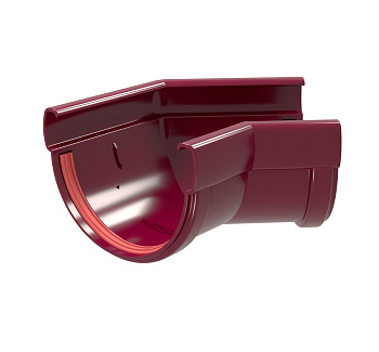 Угол желоба 135 град. Дизайн 135 ПВХ Grand Line бордо (RAL 3005)