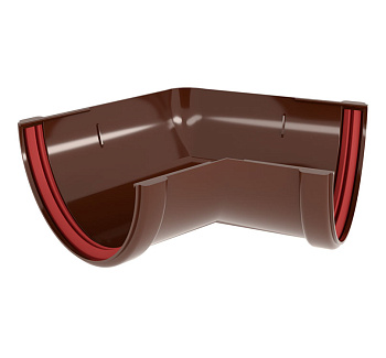 Угол желоба 135 град. Классика 120 ПВХ Grand Line шоколадный (RAL 8017)