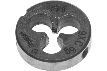 Плашка ЗУБР "МАСТЕР" круглая ручная для нарезания метрической резьбы, М4 x 0,7