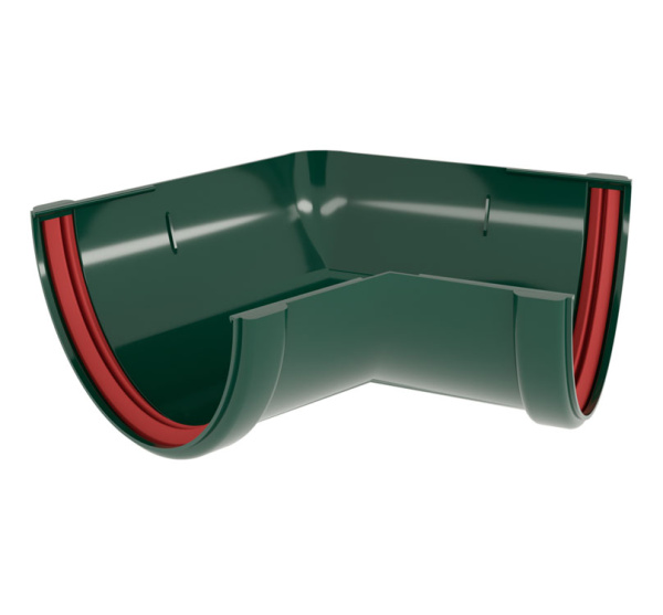 Угол желоба 135 град.Классика 120 ПВХ Grand Line зелёный (RAL 6005)
